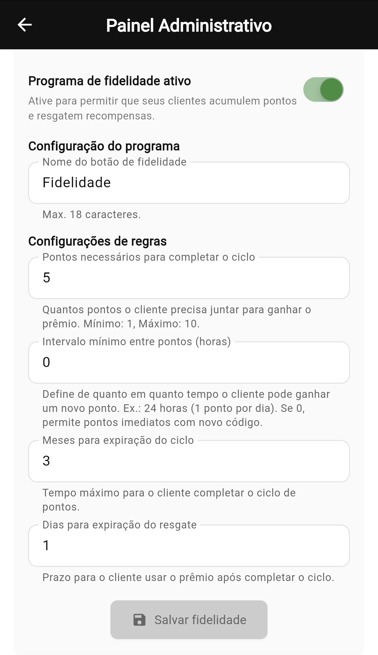 Fidelização estruturada